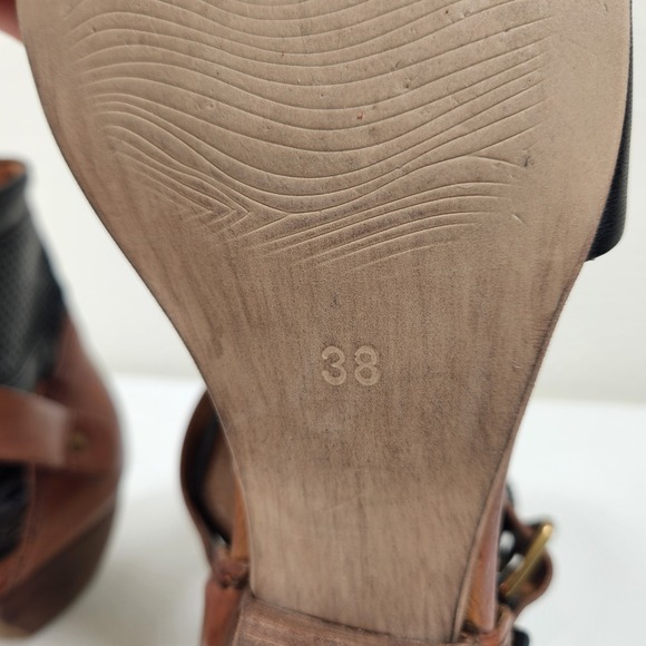 MIZ MOOZ COLETTE BLACK LEATHER BUCKLE MULE SANDAL SIZE 38/7.5 WORE ONCE - Picture 8 of 8